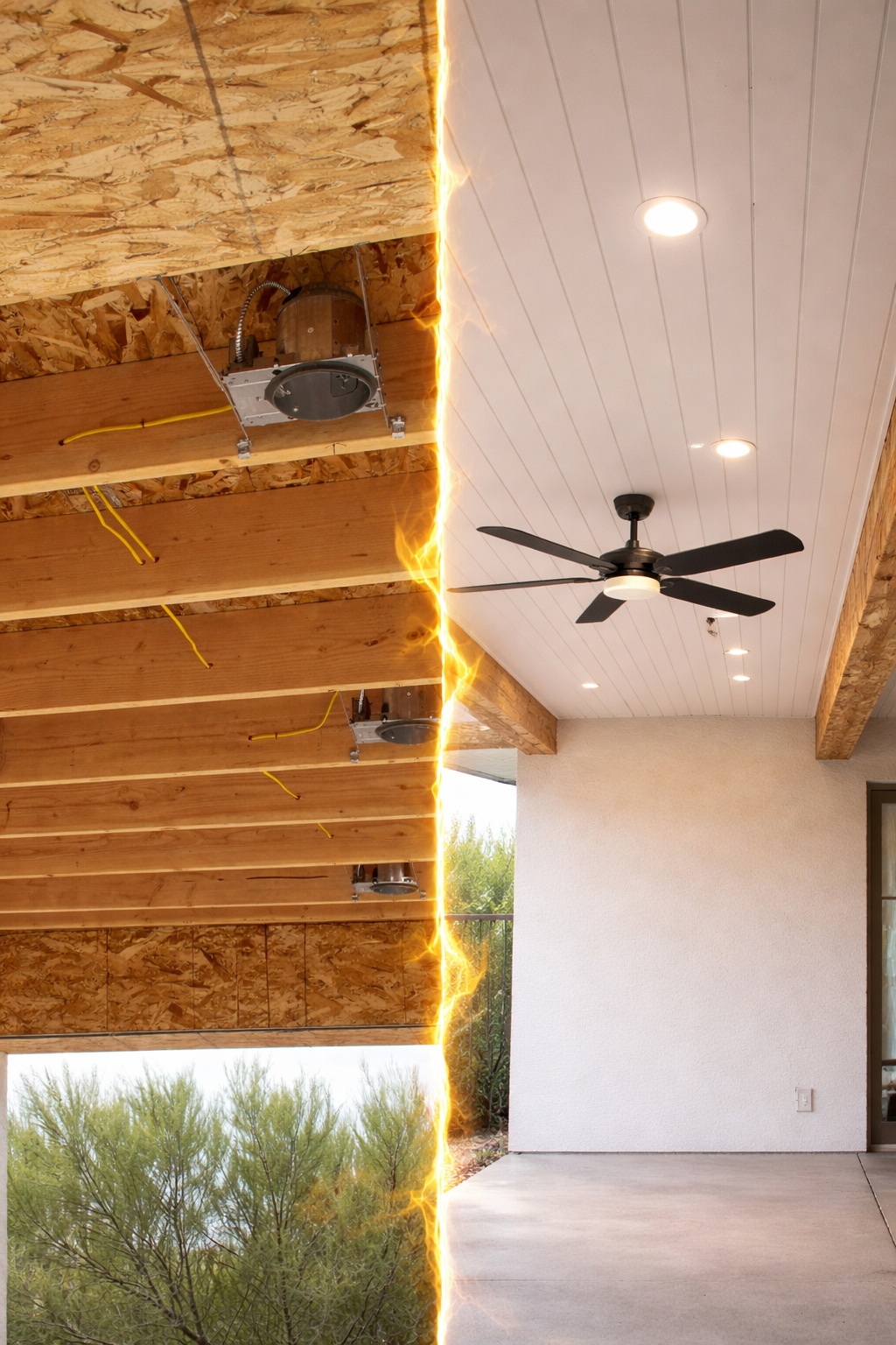 Before and after electrical work